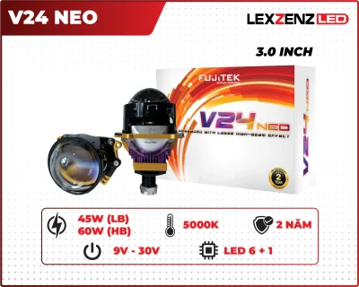 bi led pha lexzenz led fujitek v24 neo