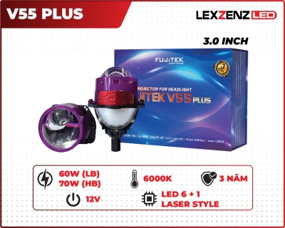 bi led pha lexzenz led fujitek v55 plus
