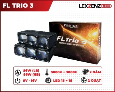 trợ sáng lexzenz led fujitek fl trio 3