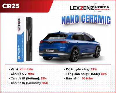 Phim cách nhiệt ô tô Lexzenz Korea Reflex Film CR25 kính bên