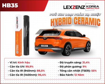 Phim cách nhiệt ô tô Lexzenz Korea Reflex Film HB35 kính hậu