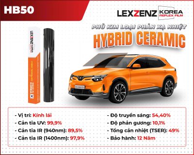 Phim cách nhiệt ô tô Lexzenz Korea Reflex Film HB50 kính lái