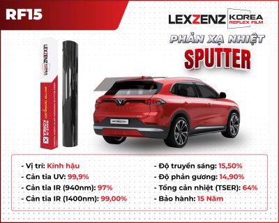Phim cách nhiệt ô tô Lexzenz Korea Reflex Film RF15 kính hậu