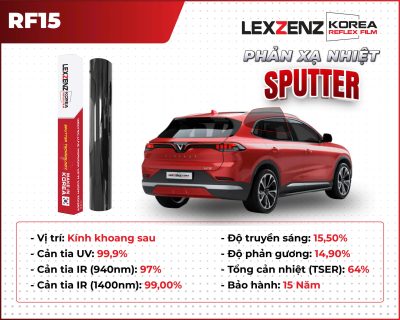 Phim cách nhiệt ô tô Lexzenz Korea Reflex Film RF15 kính khoang sau