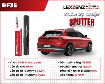 Phim cách nhiệt ô tô Lexzenz Korea Reflex Film RF35 kính khoang sau