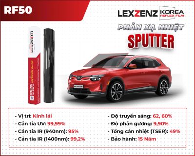Phim cách nhiệt ô tô Lexzenz Korea Reflex Film RF50 kính lái